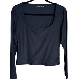 Abercrombie & Finch Womens Black Long Sleeve Top. Size Xl